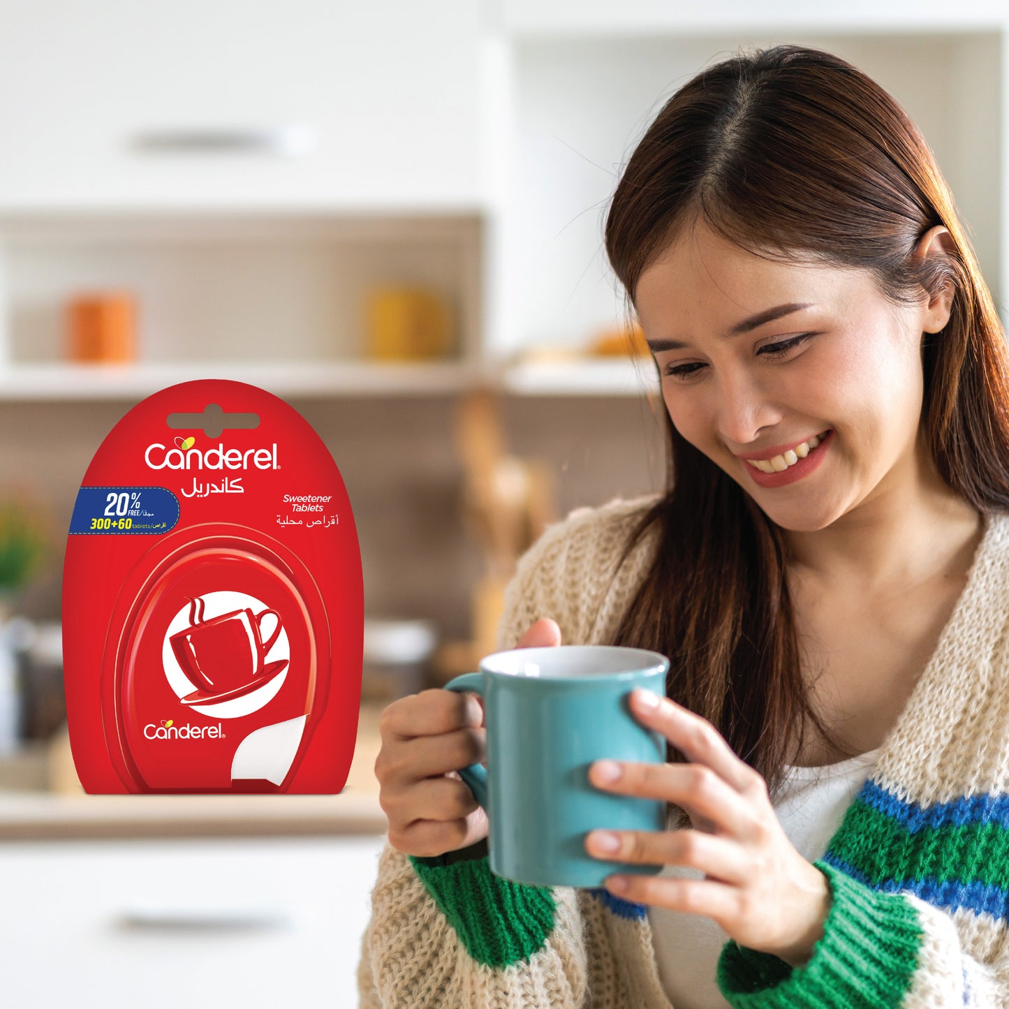 Canderel Aspartame 300 TABS+60 TABS Free, Low Calorie Sweetener