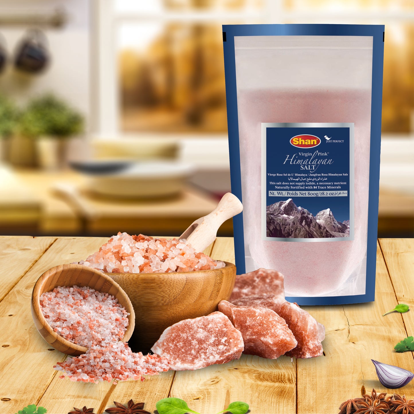 Shan Himalayan Virgin Pink Salt 800gm (Stand up Pouch)