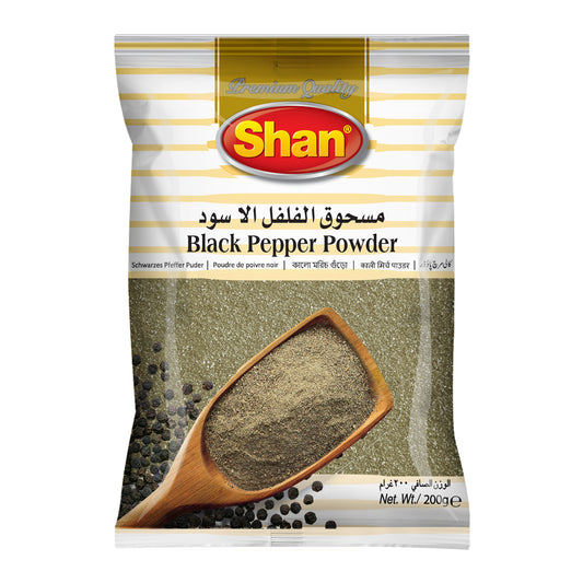 Shan Black Pepper Powder 200gm - Bottle