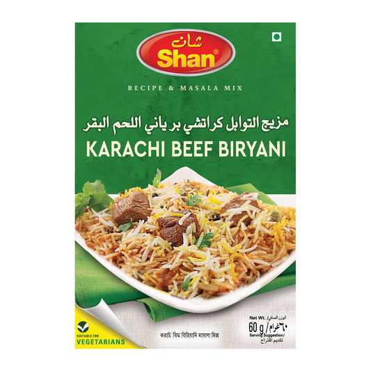 Shan Karachi Beef Biriyani Recipe & Masala Mix 60gm