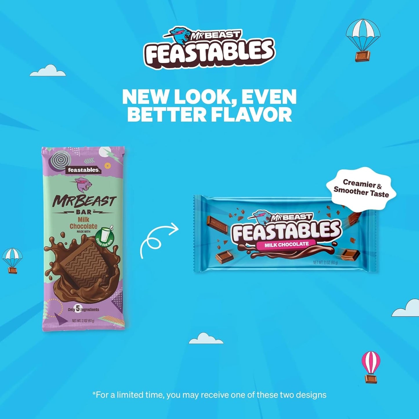 Mr Beast Feastables Milk Chocolate Bar 35gm, Made with Grass-Fed Milk Chocolate and Organic Cocoa