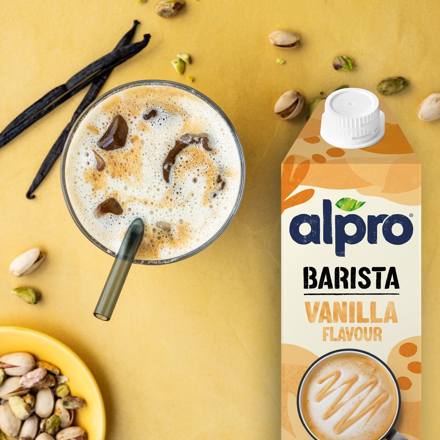 Alpro Barista Oat Vanilla 750ml, 100% Plant Based And Dairy Free, Suitable For Vegans, Naturally Free From Lactose, Rich In Nutrients