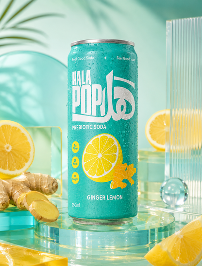 HALAPOP Probiotic Soda Ginger Lemon 250ml