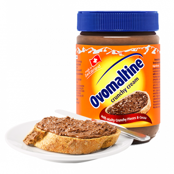 Ovomaltine Swiss Chocolate Spread with Malty Crunchy Pieces & Cocoa, 33% Malt, 380g