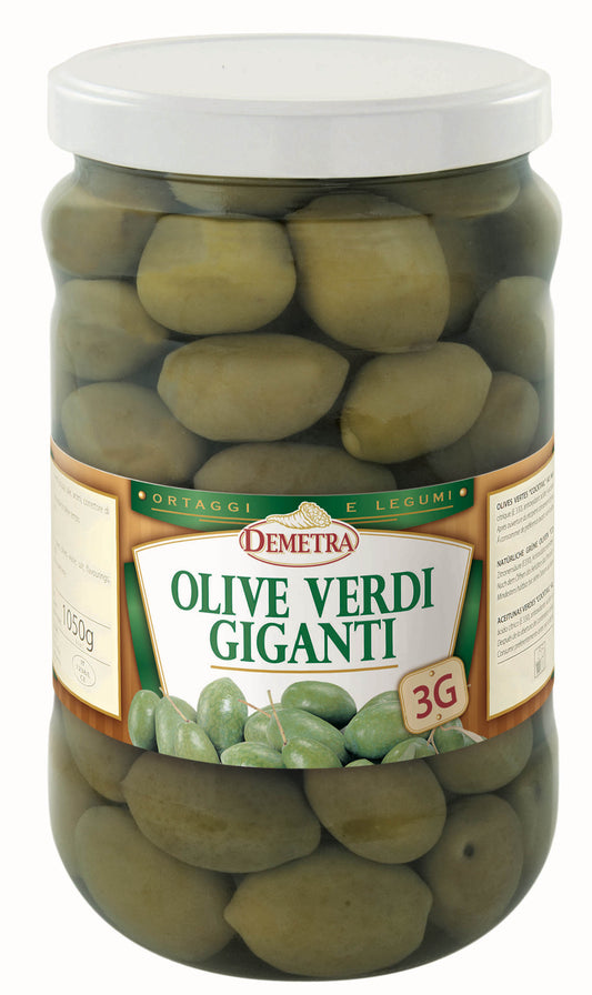 Demetra Giant Green Olives al Naturale 1600gm