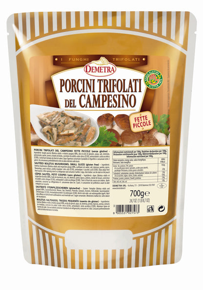 Demetra Small Sliced Sautéed Porcini Mushrooms "Del Campesino" 700gm