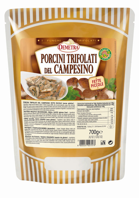 Demetra Small Sliced Sautéed Porcini Mushrooms "Del Campesino" 700gm