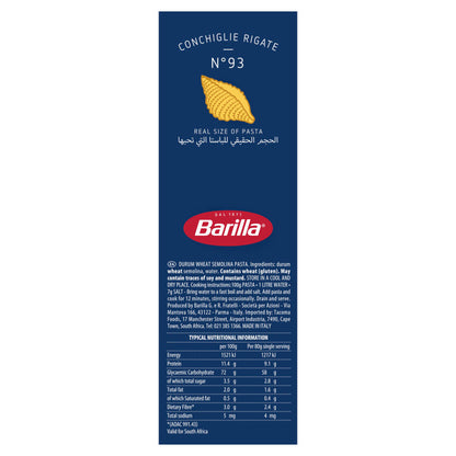 Barilla Pasta Conchiglie Rigate 500g