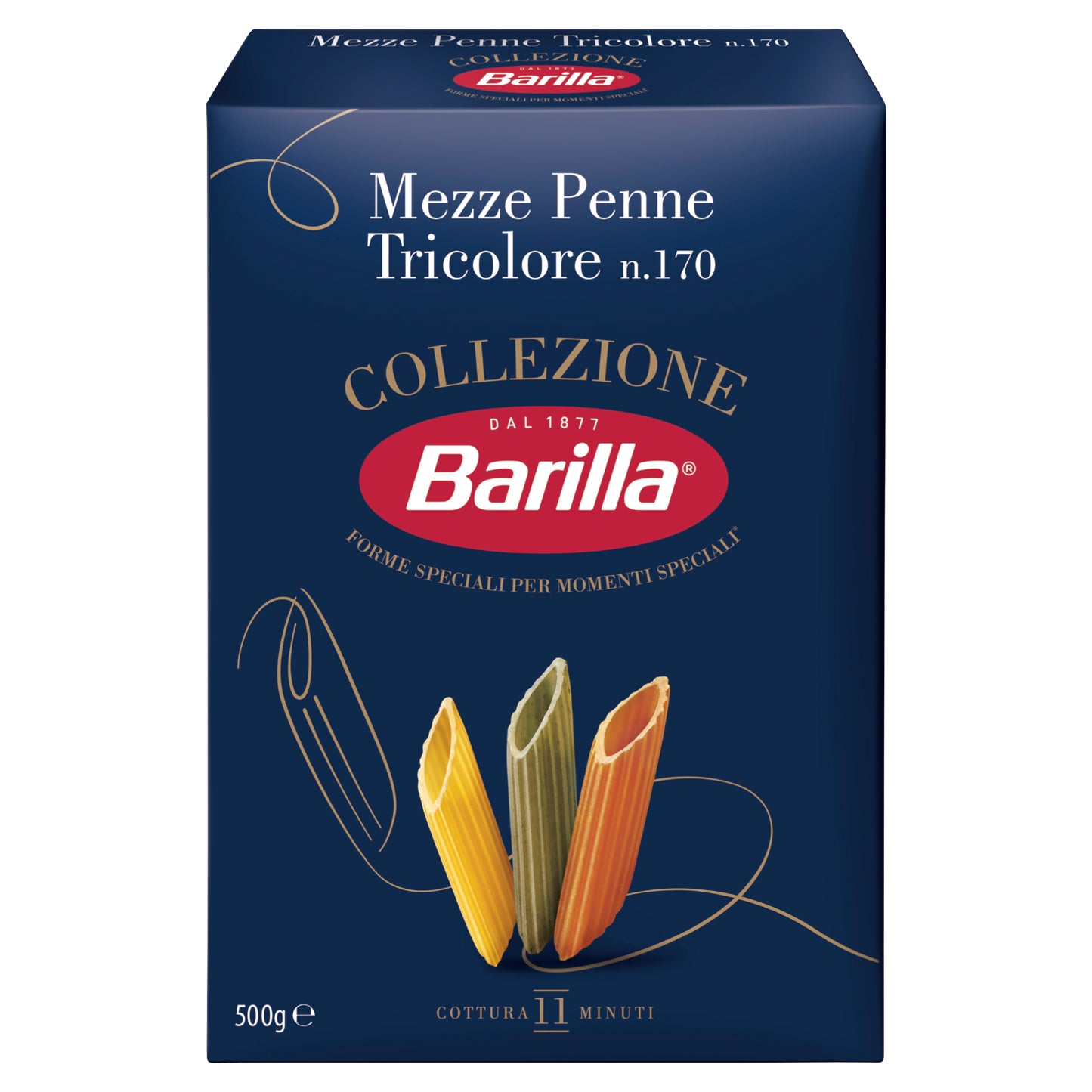 Barilla Collezione Pasta Mezze Penne Tricolori 500g