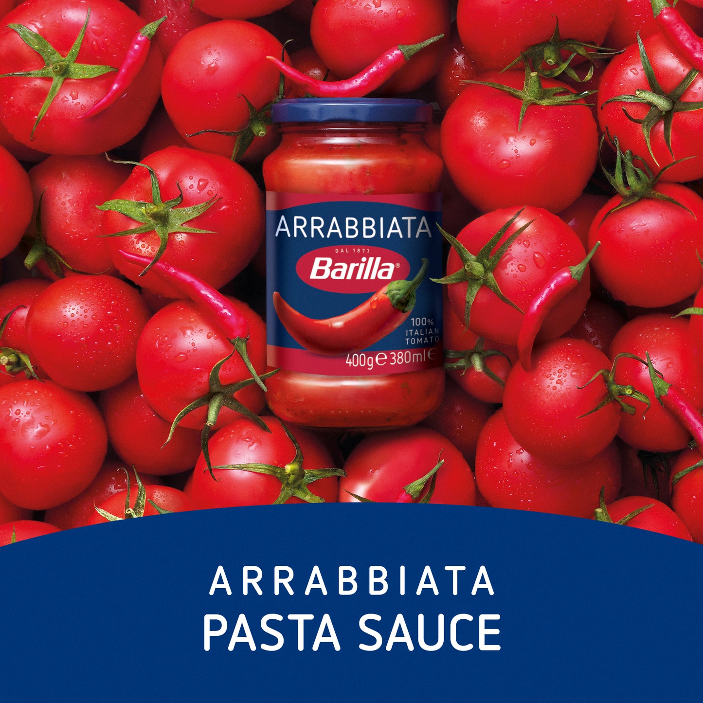 Barilla Arrabbiata Pasta Sauce with Italian Tomato and Chilli Peppers 400g