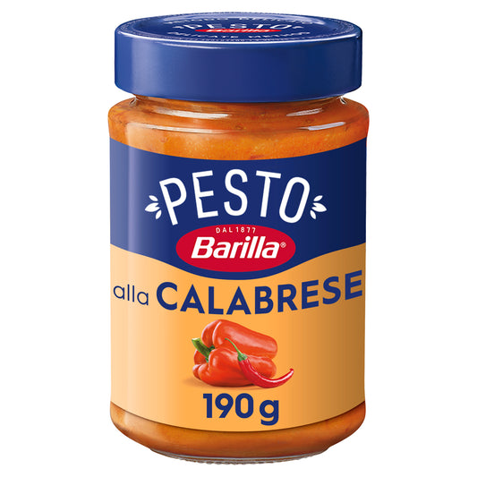 Barilla Pesto Calabrese Pasta Sauce with Chilli Peppers and Italian Cheese 190g