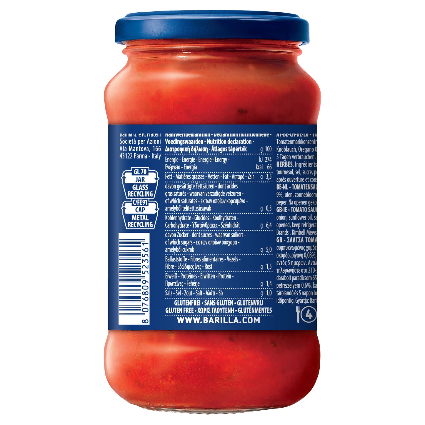 Barilla Toscana Pasta Sauce with Italian Tomato and Herbs 400g