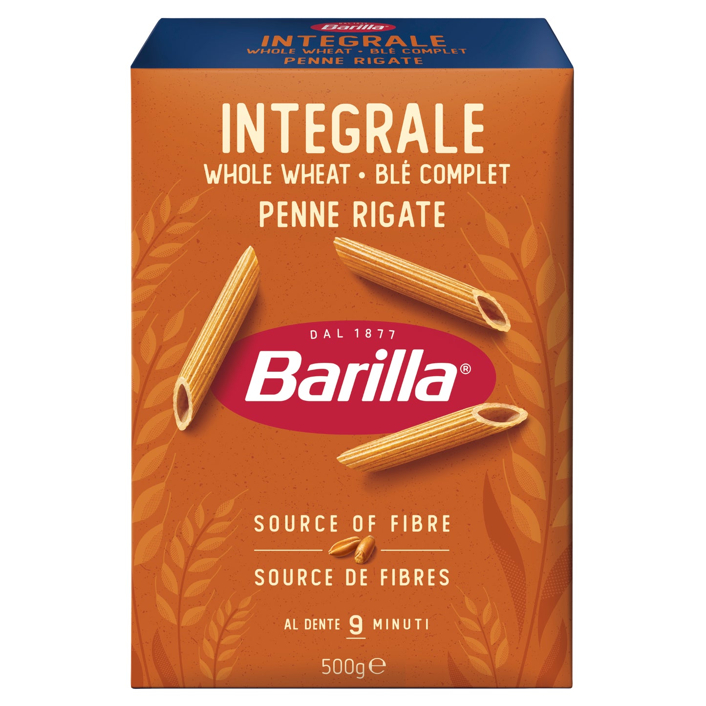 Barilla Pasta Penne Rigate Whole Wheat 500g