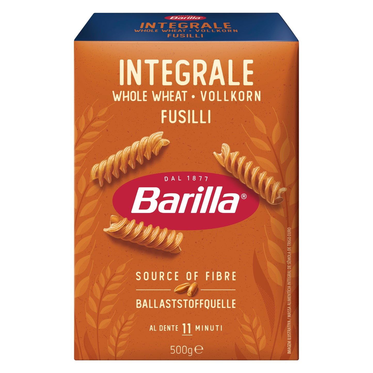 Barilla Pasta Fusilli Whole Wheat 500g