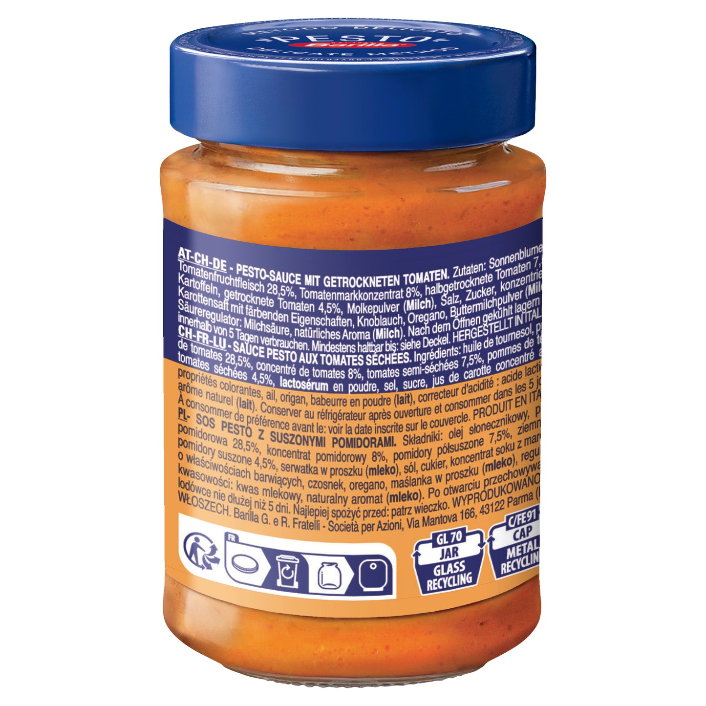 Barilla Pesto Pomodori Secchi Pasta Sauce with Italian Sun-Dried Tomatos 200g