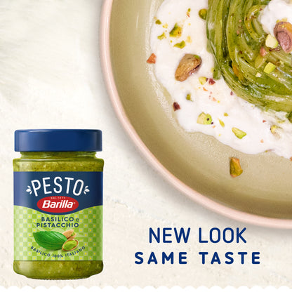 Barilla Pesto Pistachio & Basil Pasta Sauce, 100% Italian. Gluten Free 190gm