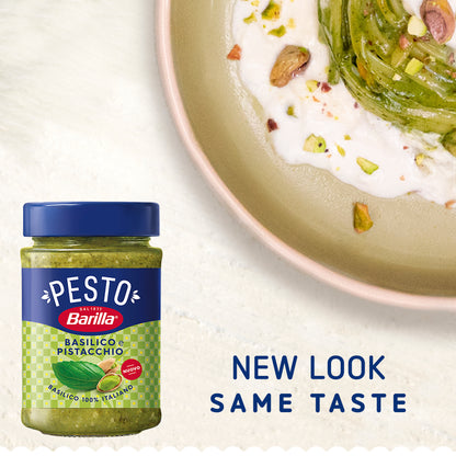 Barilla Pesto Pistachio & Basil Pasta Sauce, 100% Italian. Gluten Free 190gm