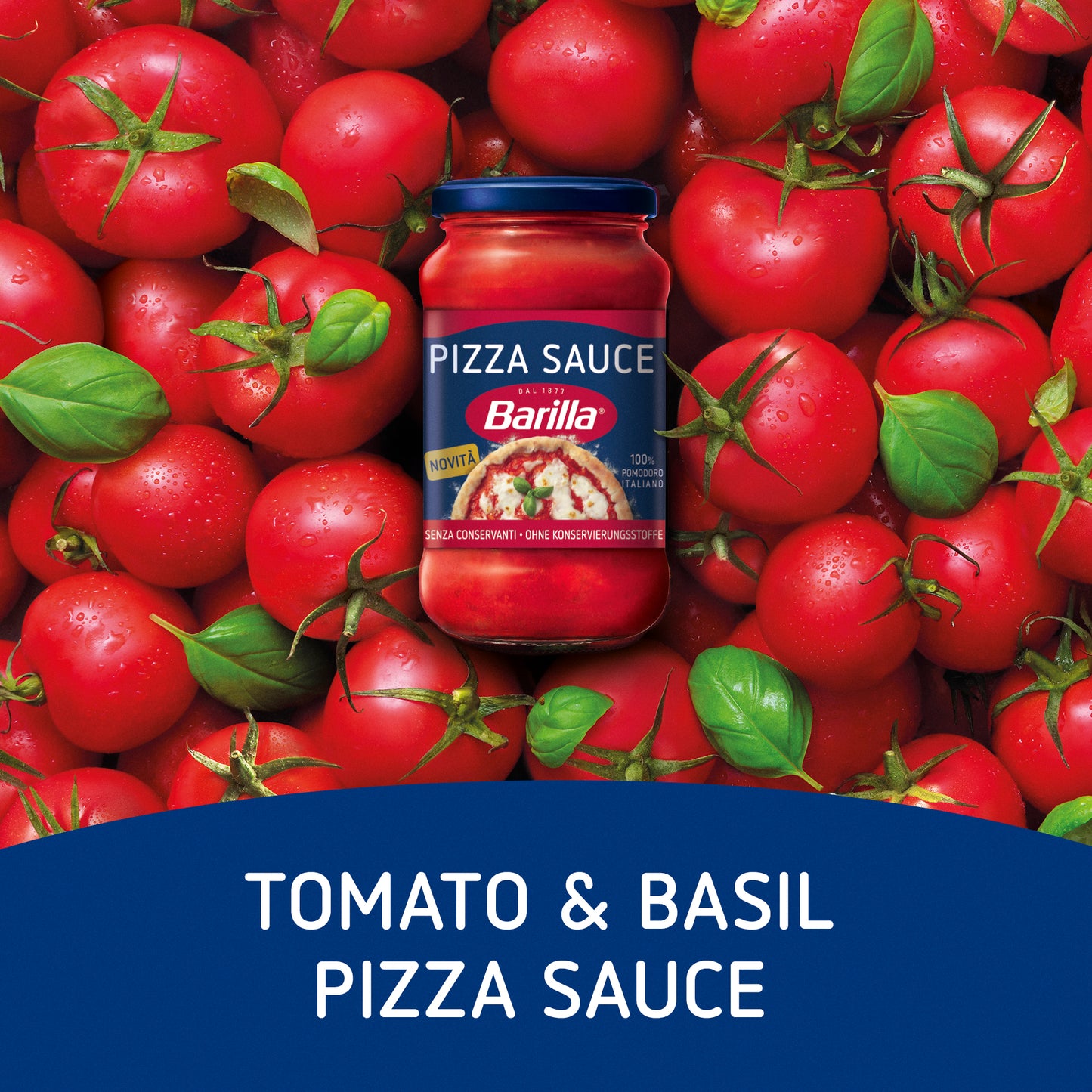 Barilla Authentic Italian Pizza Sauce, 100% Italian Tomatoes 400gm