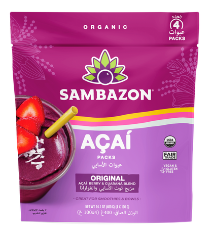 Sambazon Frozen Original Bend Acai Fruit Blend Organic 400gm