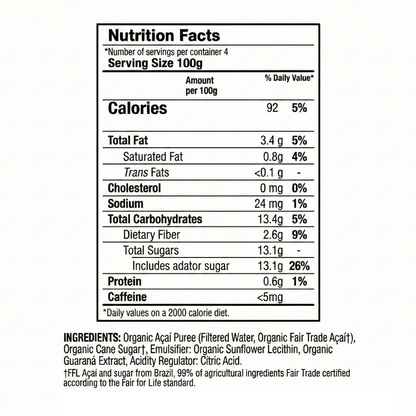 Sambazon Frozen Original Bend Acai Fruit Blend Organic 400gm