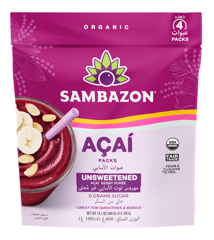 Sambazon Frozen Pure Acai Fruit Organic (Unsweetened) 400gm