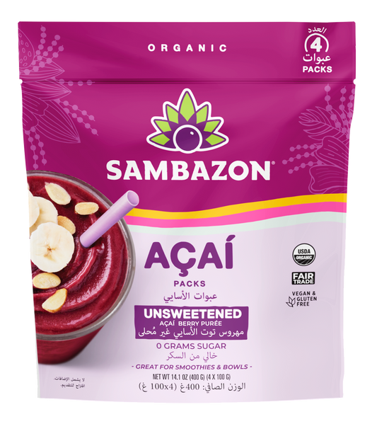 Sambazon Frozen Pure Acai Fruit Organic (Unsweetened) 400gm