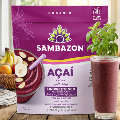 Sambazon Frozen Pure Acai Fruit Organic (Unsweetened) 400gm