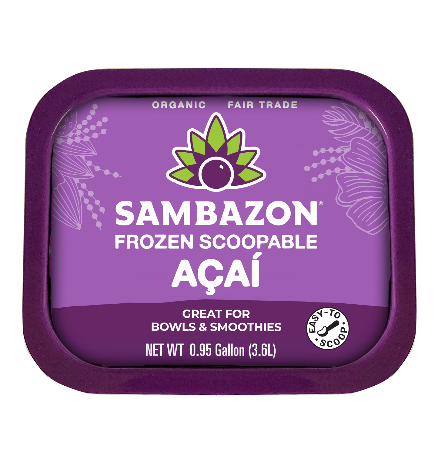 Sambazon Frozen Scoopable Açaí Sorbet 3.6L