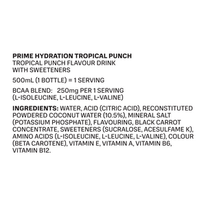 Prime Hydration Drink Tropical Punch Flavour 500ml