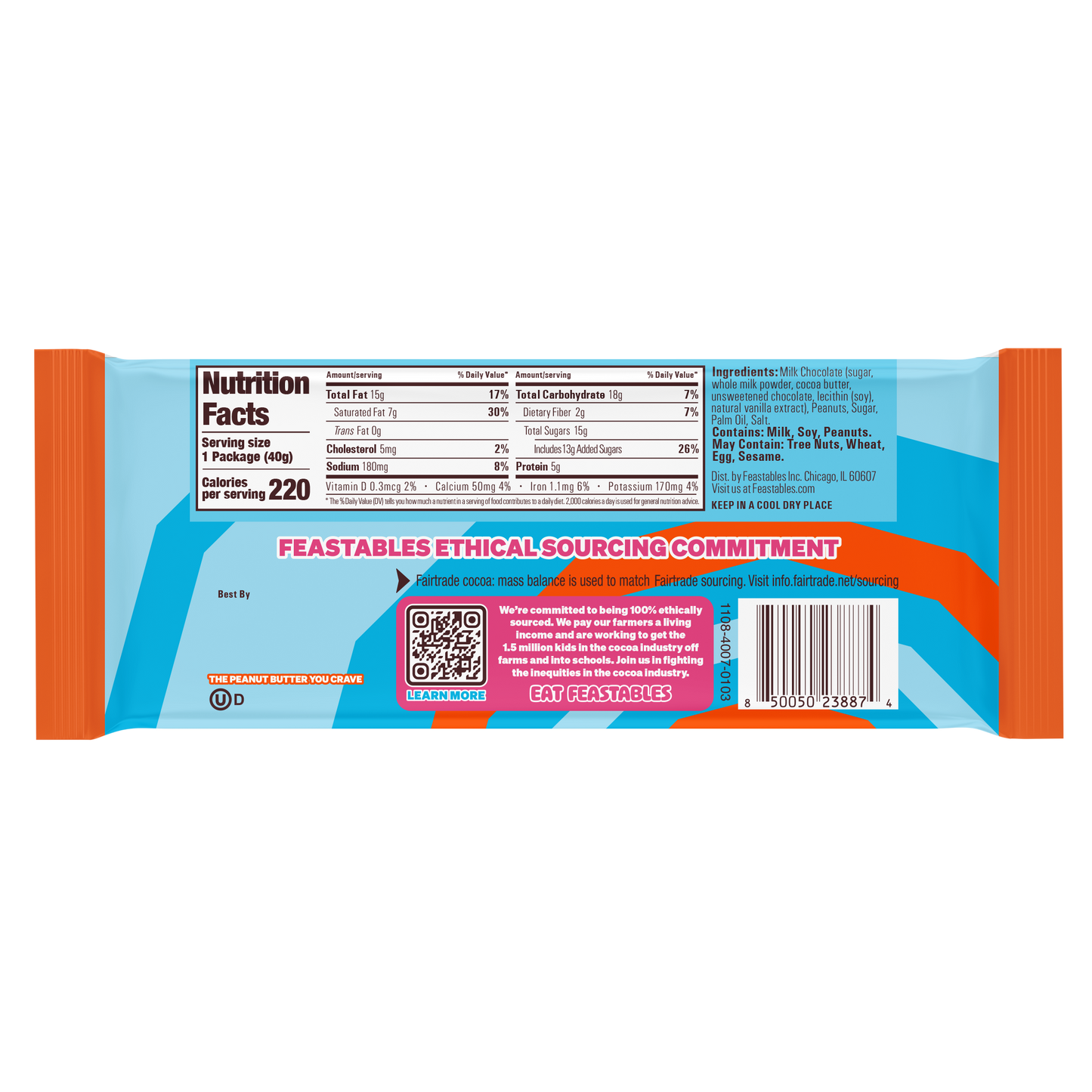 Mr Beast Feastables Peanut Butter Cups 40gm, Made with Grass-Fed Milk Chocolate and Organic Cocoa