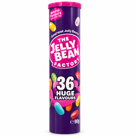 The Jelly Bean Factory 36 Mix Gourmet Flavors Jellybeans, Tube - 90g