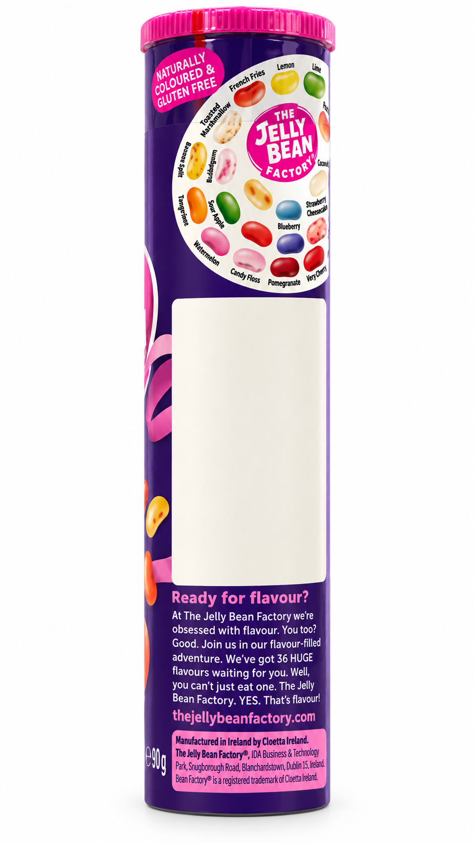 The Jelly Bean Factory 36 Mix Gourmet Flavors Jellybeans, Tube - 90g