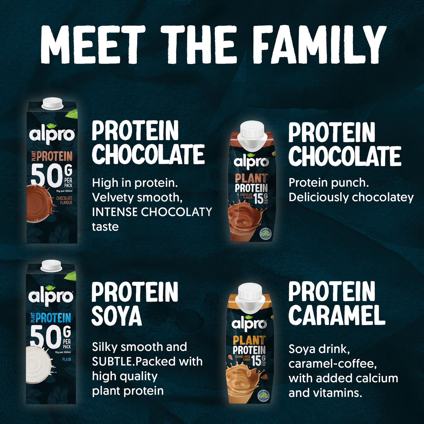 Alpro Soya High Protein Chocolate Drink 1L, 100% Plant Based And Dairy Free, Suitable For Vegans, Naturally Free From Lactose, Rich In Nutrients