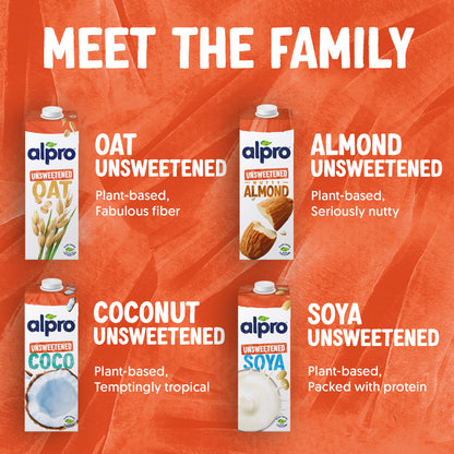 Alpro Drink Oat No Sugars/ Unsweetened Dual Pack (1l x 2), 100% Plant Based And Dairy Free, Suitable For Vegans, Naturally Free From Lactose, Rich In Nutrients