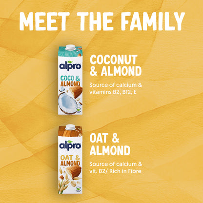 Alpro Oat-Almond Drink 1L, 100% Plant Based And Dairy Free, Suitable For Vegans, Naturally Free From Lactose, Rich In Nutrients