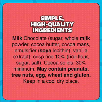 Mr Beast Feastables Milk Chocolate Crunch Bar 35gm, Made with Grass-Fed Milk Chocolate and Organic Cocoa