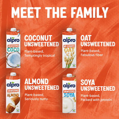 Alpro Coconut Unsweetened Drink 1L, 100% Plant Based And Dairy Free, Suitable For Vegans, Naturally Free From Lactose, Rich In Nutrients