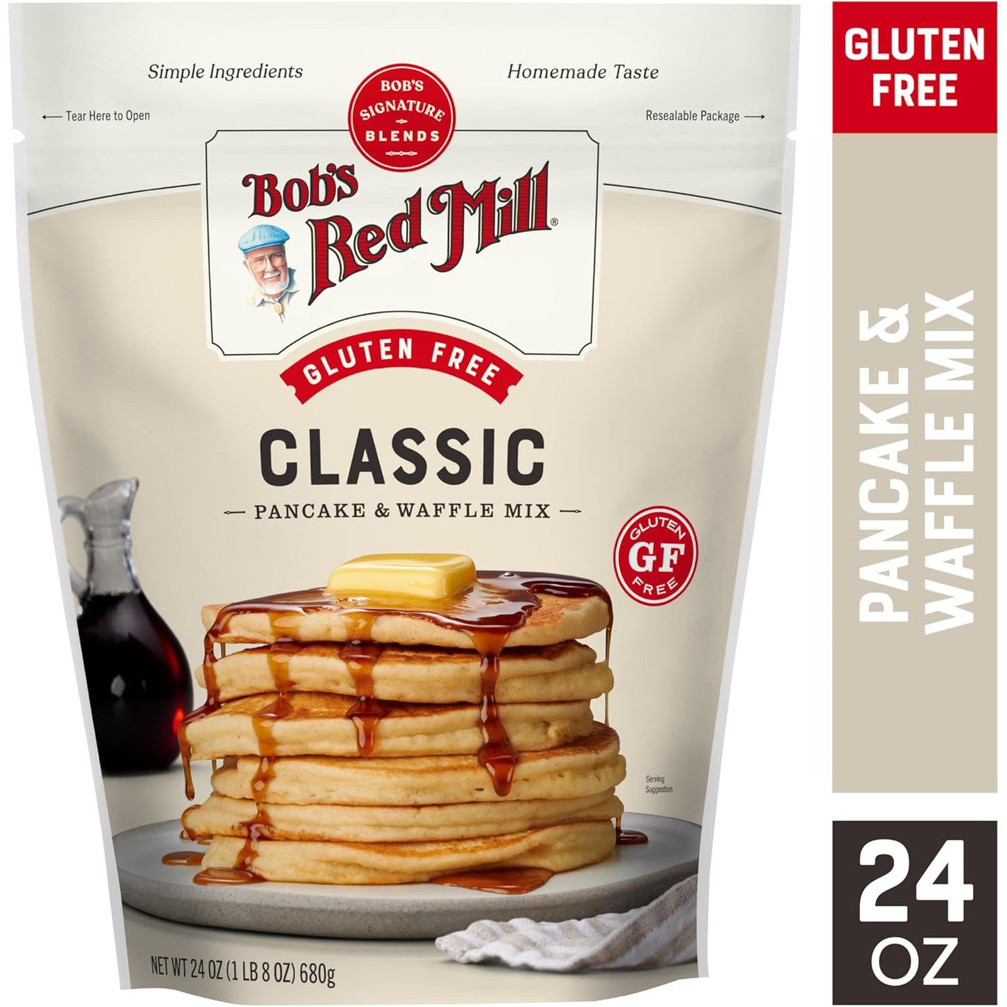 Bob's Red Mill Gluten Free Pancake Mix, Whole Grain, 680gm