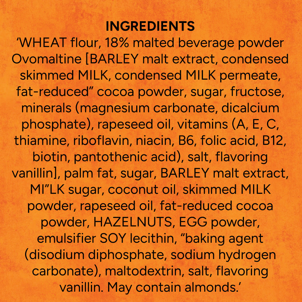 Ovomaltine Crunchy Swiss Sandwich Biscuit with 18% Malt, 250gm