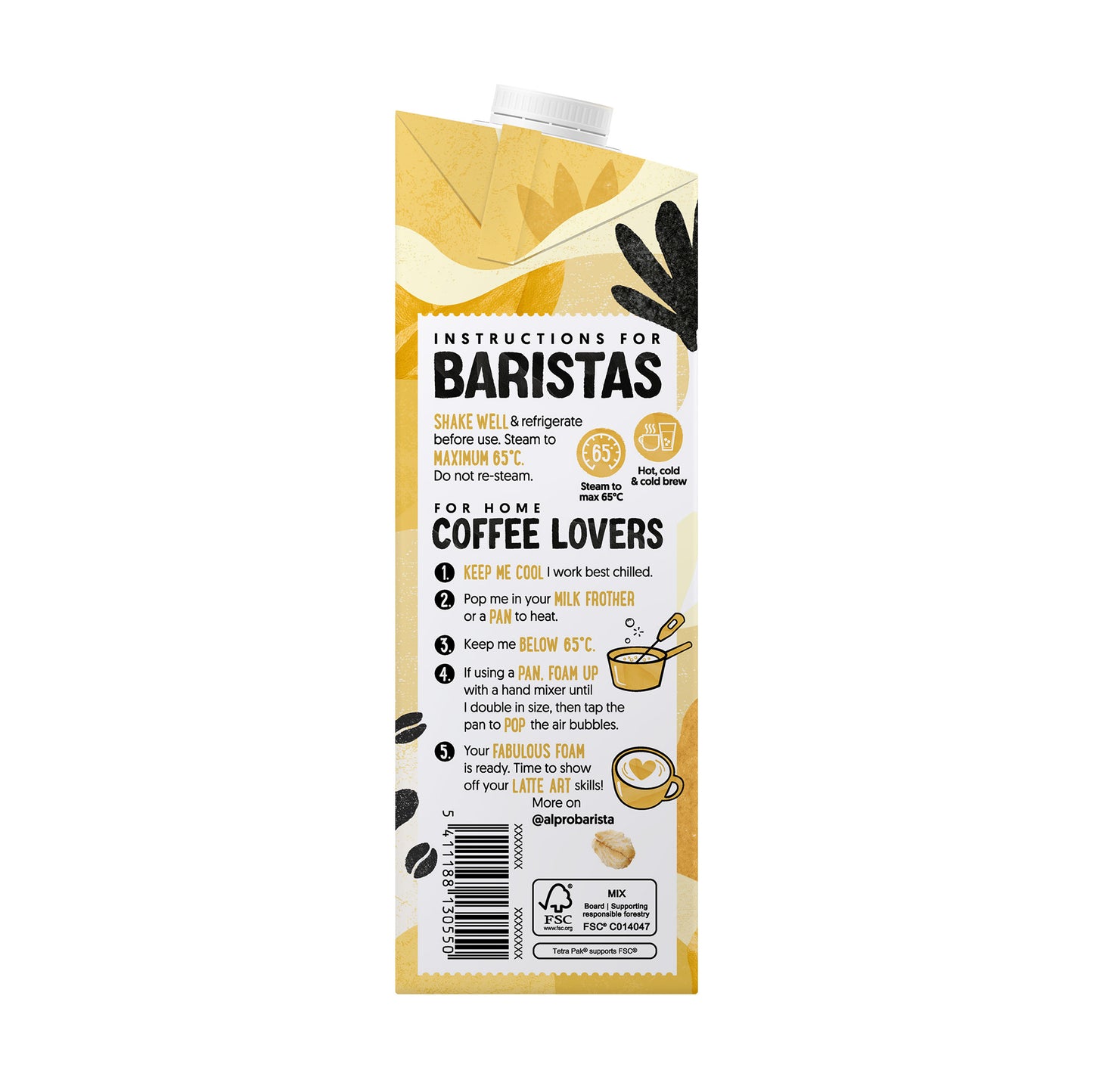 Alpro Barista Oat Drink 1L, New Recipe,Voted Best in Coffee(Dual Pack 1Lx 2), 100% Plant Based And Dairy Free, Suitable For Vegans, Naturally Free From Lactose, Rich In Nutrients