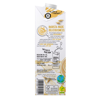 Alpro Barista Oat Drink 1L, (Pack of 4),New Recipe, Voted Best in Coffee, 100% Plant Based And Dairy Free, Suitable For Vegans, Naturally Free From Lactose, Rich In Nutrients