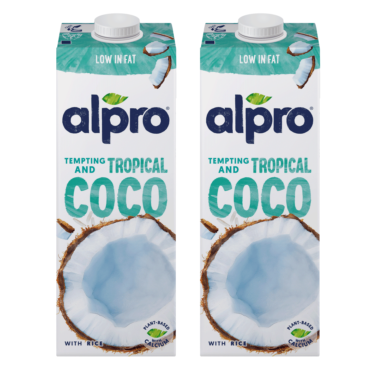 Alpro Drink Coconut Original Dual Pack (1l x 2), 100% Plant Based And Dairy Free, Suitable For Vegans, Naturally Free From Lactose, Rich In Nutrients
