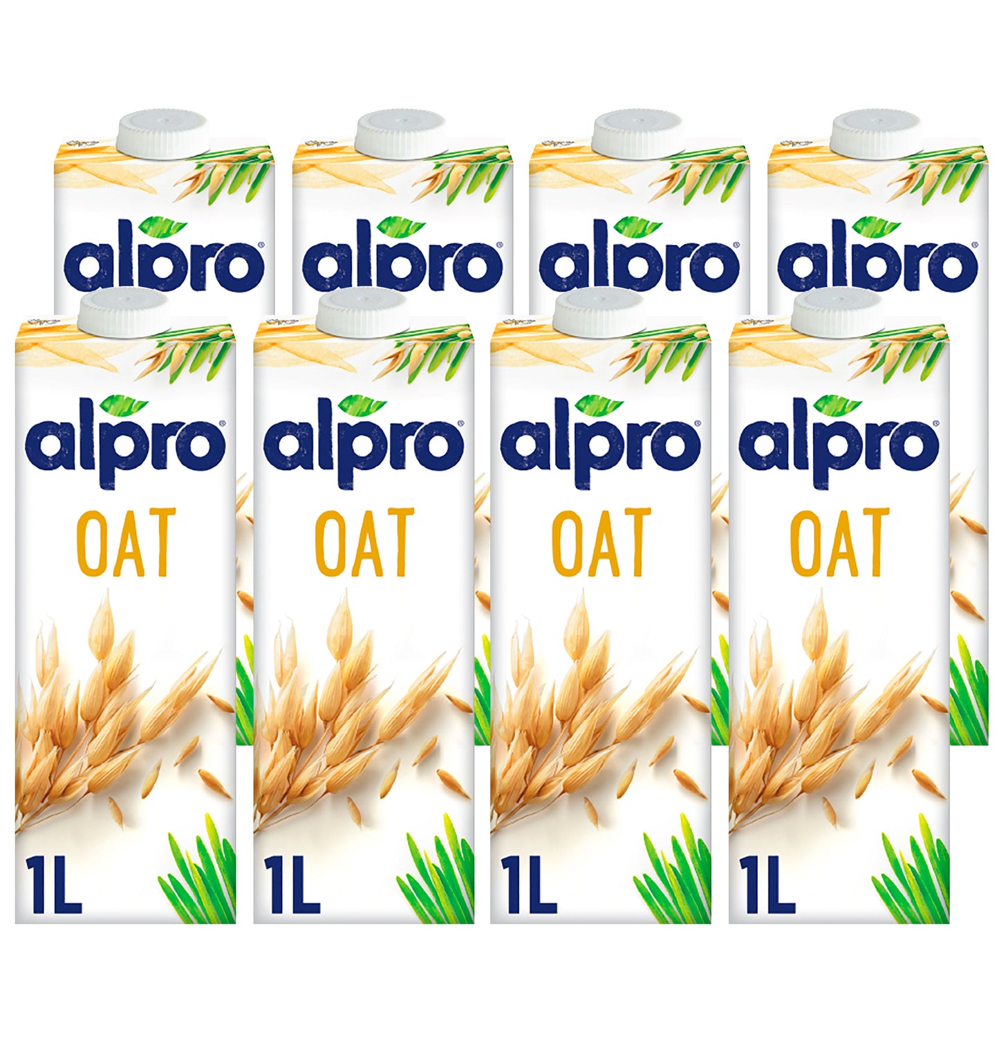 Alpro Drink Oat (1l x 8), 100% Plant Based And Dairy Free, Suitable For Vegans, Naturally Free From Lactose, Rich In Nutrients