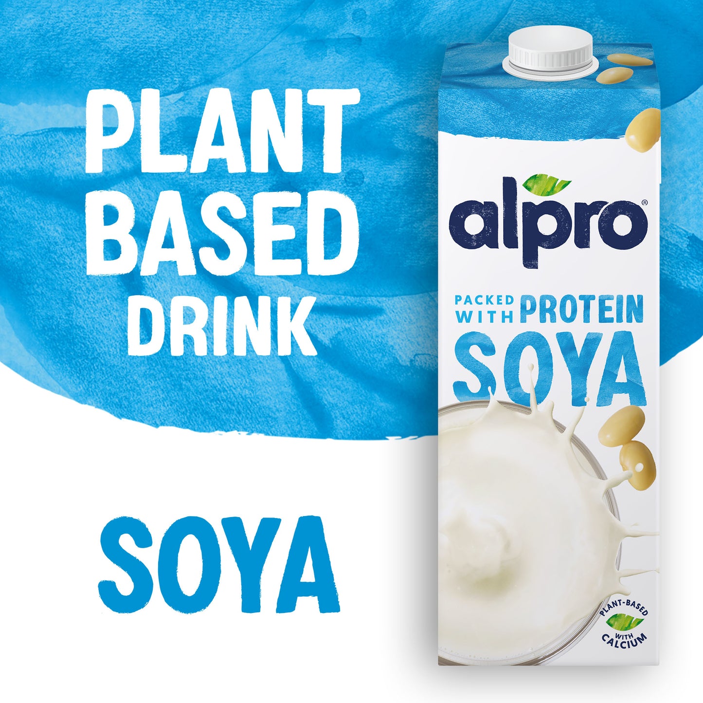 Alpro Soya Drink Original (1l x 12), 100% Plant Based And Dairy Free, Suitable For Vegans, Naturally Free From Lactose, Rich In Nutrients