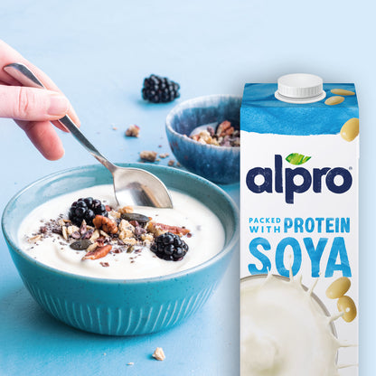 Alpro Soya Drink Original (1l x 12), 100% Plant Based And Dairy Free, Suitable For Vegans, Naturally Free From Lactose, Rich In Nutrients