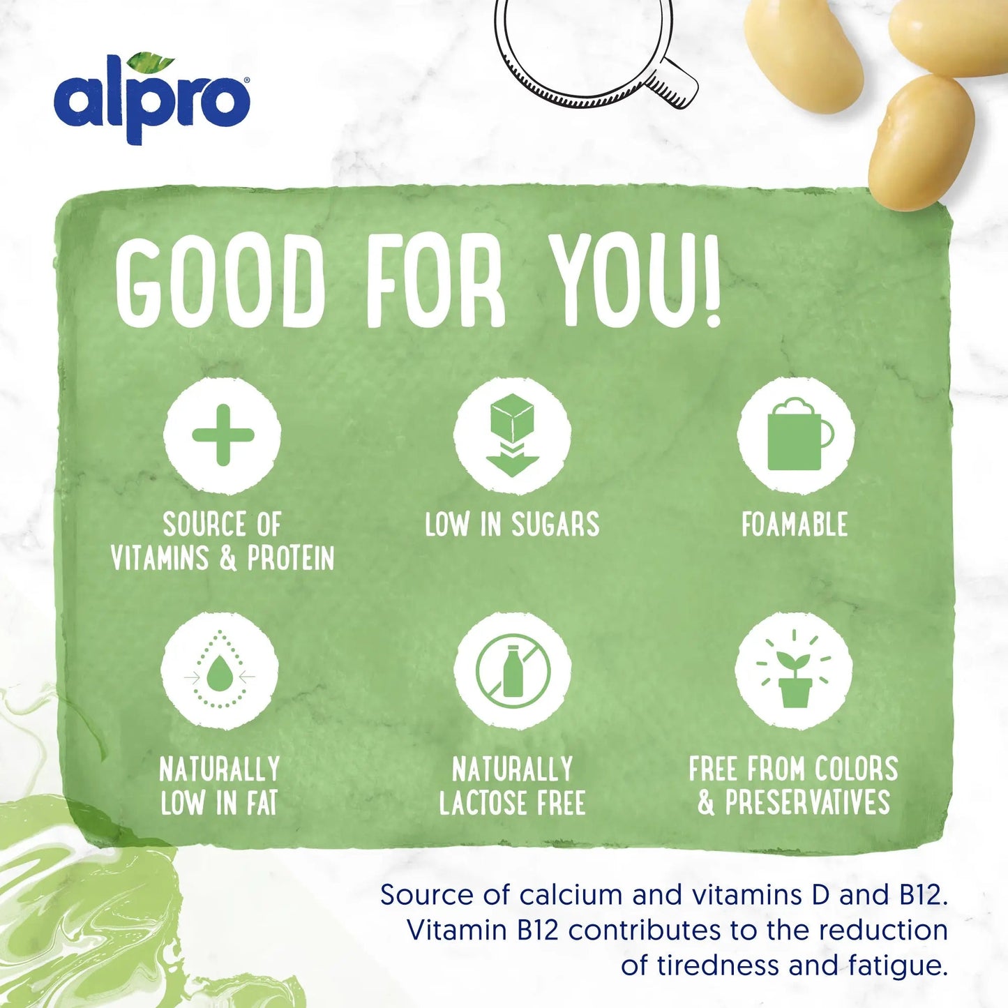 Alpro Barista Soya Drink 1L, 100% Plant Based And Gluten & Dairy Free, Suitable For Vegans, Naturally Free From Lactose, Rich In Nutrients Alpro