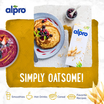 Alpro Oat Drink 1L, 100% Plant Based And Gluten & Dairy Free, Suitable For Vegans, Naturally Free From Lactose, Rich In Nutrients Alpro