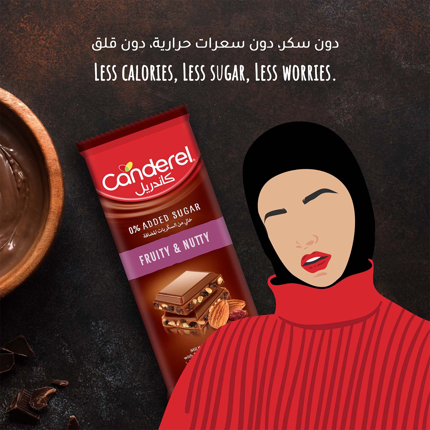 Canderel Chocolate Fruit & Nutty - 100g