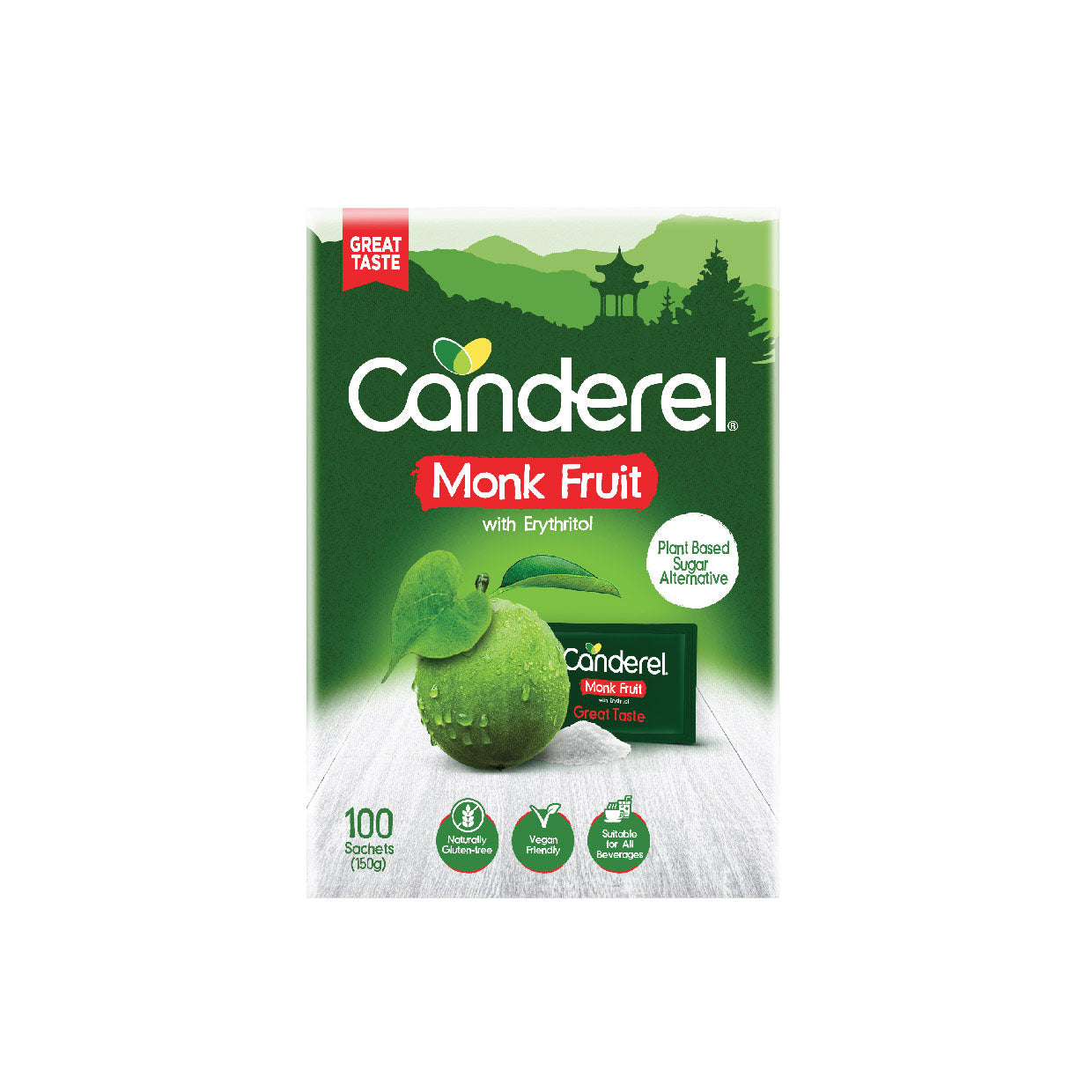 Canderel Monk Fruit With Erythritol - 100 Sachets (150gm)