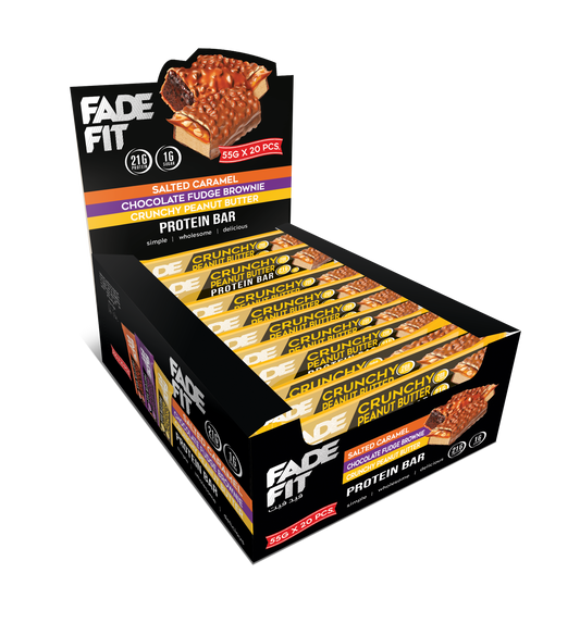 Fade Fit - Crunchy Peanut Butter Protein Bar (20 X 55g) Box